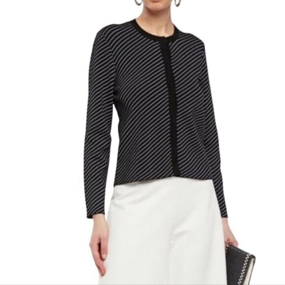 Maje Malicia Rayure Cardigan Sz.3 Or Large
